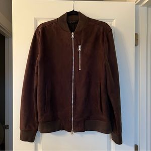 Banana Republic Brown Suede Bomber Jacket